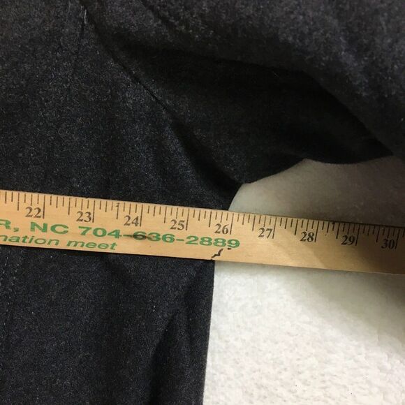 Black Rivet Mens Wool Blend Charcoal‎ Gray Pea Coat Jacket Size XXL Full Zip - Picture 11 of 12